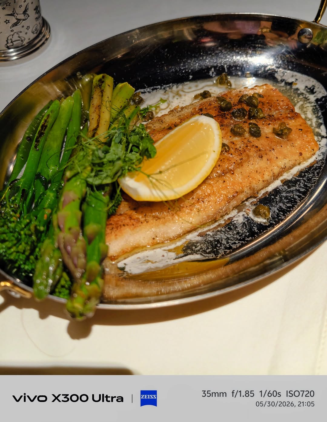 Pan-fried fish with asparagus and capers at Brontë